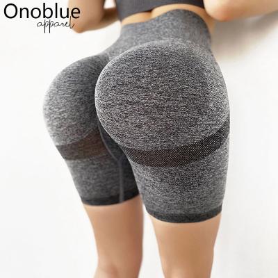 China Breathable High Waist Yoga Sports Booty Shorts Women Simple Soft Nylon Fitness Shorts Suite Tummy Control Workout Gym Shorts for sale