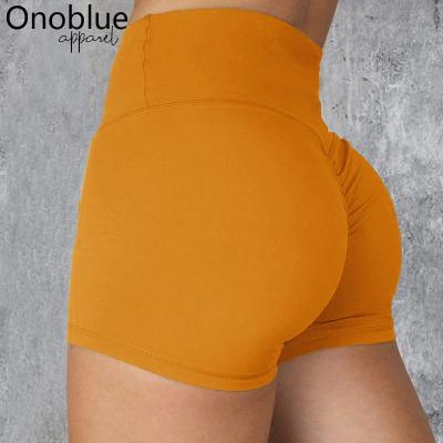 China Breathable Gym Workout Fitness Shorts Women High Waist Running Jogger Shorts Crac! crack! booty shorts for sale