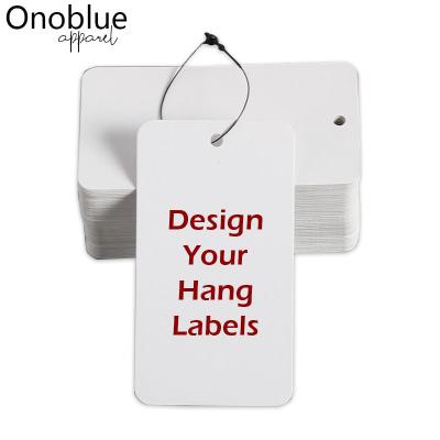 China Low MOQ Viable Logo Clothing Tag Garment Hang Custom Made Brand For Apparel for sale