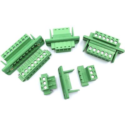 China 5.08 mm pitch Feed Through Flange Screw Terminal Blocks Dismountable for sale