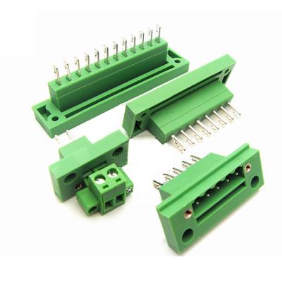 China 5.08 mm pitch Feed Through Flange Screw Terminal Blocks Panel Mount for sale