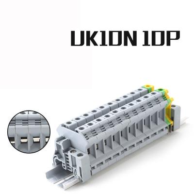 China UK10N UK Series DIN Rail Screw Clamp Terminal Blocks for sale