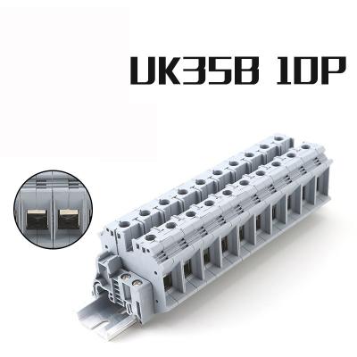 China UK35N 35B UK Series DIN Rail Screw Clamp Terminal Blocks Strips for sale