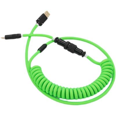 China Sectional Type USB 3.1 C Charge Cable Mechanical Keyboard Coiled Data Charger Cable Kit for sale