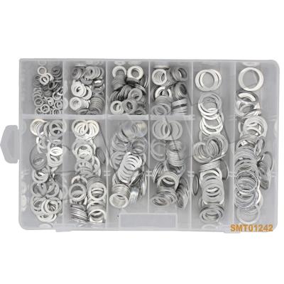 China 500pcs Aluminum Flat Ring Washers Car Oil Drain Plug Gaskets Assortment Set Kit for sale