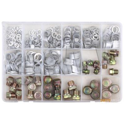 China 534pcs General Oil Drain Plug Bolt Aluminum Crush Washer Gaskets Assortment Kit for sale