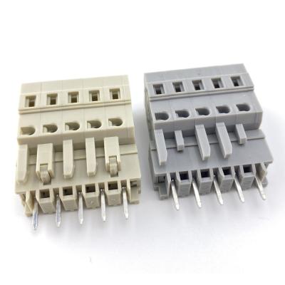 China 5.00mm / 5.08mm Pitch Replacement Screwless Spring Clamp Terminal Blocks for sale