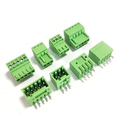 China 2.54mm Pitch PCB Screw Terminal Blocks Plug + Pin Header 125V 4Amp for sale