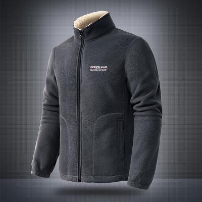 China QUICK DRY jacket men 2022 autumn and winter new men's fleece jacket long sleeve vest sports casual collar warm men's comic jacket for sale