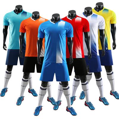 China Wholesale 2022 Customs Officer Training Suit Soccer Jersey Blue Yellow Senior Adult Uniform Newest School Team Soccer Jersey Thailand Kits Sets for sale