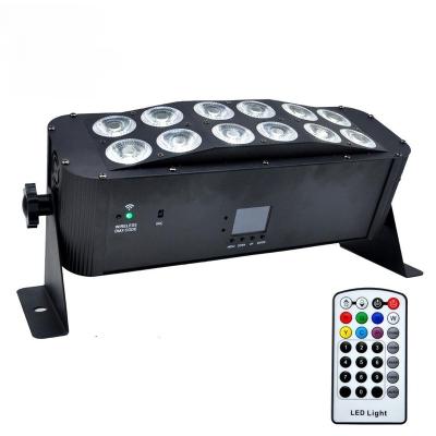 China DJ  12x18w LED Rgbw Wall Washer Light Indoor Wireless Remote Control With Battery Background Floodlight Flood Light Stage Lighting for sale