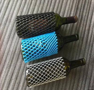 China Flexible Black Color EPE Plastic Sock Net For Packing Wine Bottle For Sales for sale