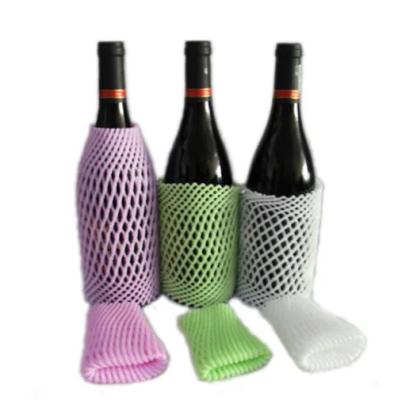 China For Fresh Fruit 16x8cm White Color Foam Packing Sock Net For Glass Bottle for sale