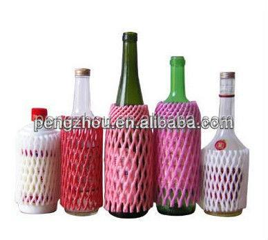 China Eco - Friendly PE Foam Sleeve Net For Wine Bottle / Wine Bottle Protector for sale