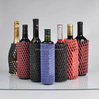 China Recyclable Foam Net For Packaging Bottles Wine Bottle Foam Net for sale