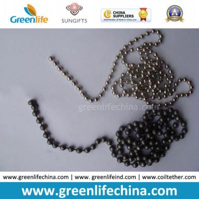 China High Quality Customized Size Silver/Black Color Beaded Ball Chain for sale