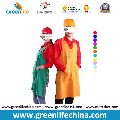 China 2015 hot advertising apron for promotion with silk screen printing company logo for waiter for sale