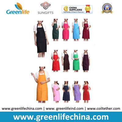 China Kitchen cooking tool accessory hot sale apron with front pocket different colors in stock for sale