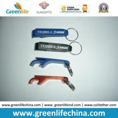 China Various Customized Logo Printed Plastic Bottle Opener Key Chains for sale