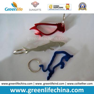 China Metal Animal Shape Bottle Opener Key Chains Custom OEM Colors for sale