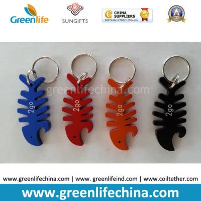 China Promotional Custom Logo Printed Metal Aluminum Beer Bottle Opener Key Holders for sale