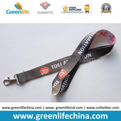 China Staff visitor full color heat-transferred printing top quality custom logo lanyard for safety for sale