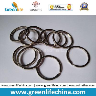 China Eco-friendly Flat 30mm Nickle-free Silver Color ID Key Accessory Split Ring Holders for sale