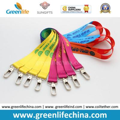 China ID Card Accessories Fashionable Full Colors Custom Heat Tranferred Printing Polyester Lanyards for sale