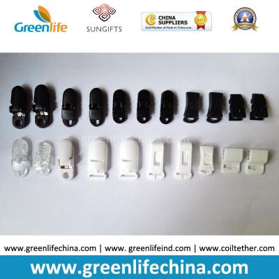 China Popular Using Plastic High Quality Alligator Clip Badge Holder Clips in White Black Clear Colours for sale