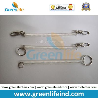 China Greenlife Factory Wholesale Plastic TPU Spring Key Coil Chain w/Oval Hook/Split Ring for sale