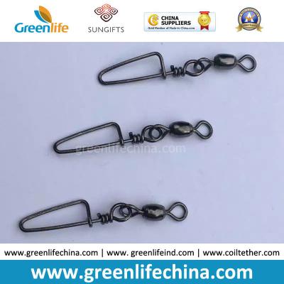 China Standard Black Rolling Swivel with Good Quality Snap Carp Fishing Swivel Connectors for sale