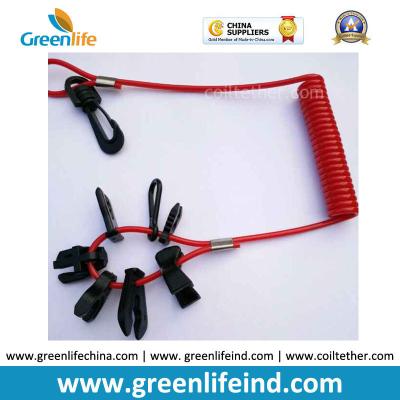 China 7key Universal Emergency Spiral Cord in Red Color Black Accessories for sale