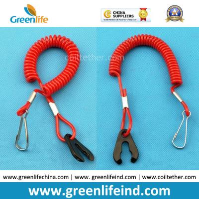 China Extendable Strap Customized Jet Ski Safety Hand Coiled Tool Lanyard for sale