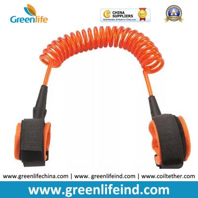 China Hot Selling Transparent Orange 1.5M Spring Coiled Baby Toddler Anti-lost Harness for sale