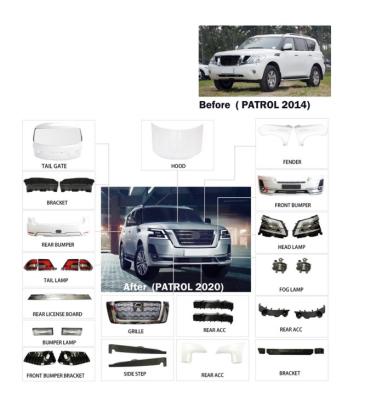 China ABS Good Quality Pickup Car Bodykit for Patrol 2020 Upgrade to 2014 Patrol for sale