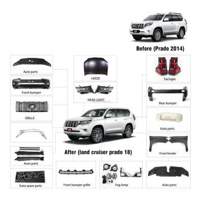 China Plastic auto body kit Land Cruiser Prado 2014 upgrade prado accessories 2018 for toyota for sale