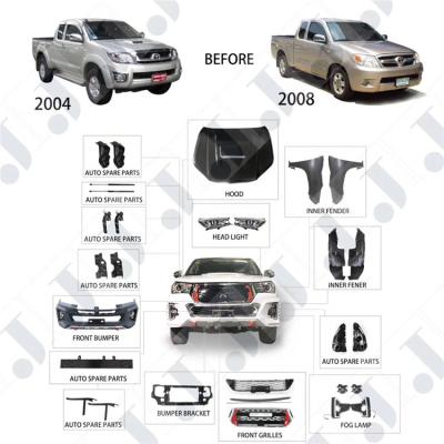 China High quality automotive parts factory price body kits for vigo upgrade from hilux to new rocco for sale