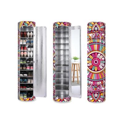 China (Others)Adjustable Creative Housing Customizable Rotating Effect PVC Shoe Cabinet Material Furniture for sale