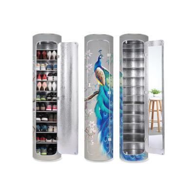 China Adjustable High Quality Entryway Furniture Oriental Modern Shoe Cabinet (Other) With Mirror for sale