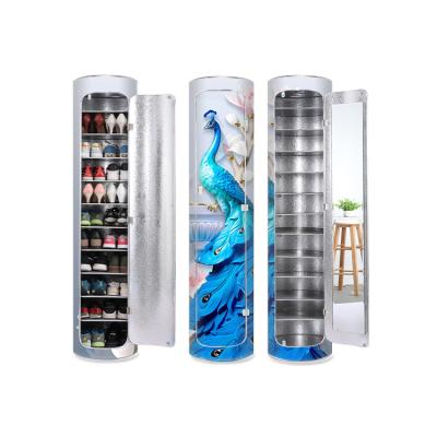 China Environmental Friendly Cylindrical Luxury Designs Modern Shoe Cabinet (Other) Adjustable for sale