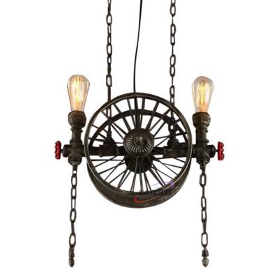 China 2017 Living Room Vintage Vintage Round Wheel Light Indoor Pendant Lamp for sale