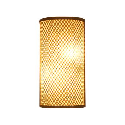 China Traditional Antique Living Room Furniture Led Rattan Wall Lamp Indoor Natural Bamboo Material for sale