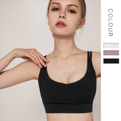 China Women's Breathable Fitness Wireless Wholesale Custom Push Up Sports Underwear Yoga Gym Top Vest Sports Bra for sale