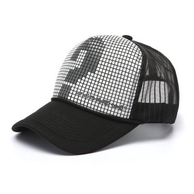 China COMMON New Pattern Backs Custom Breathable Waterproof Trucker Hat Printed With Letters Hipster Baseball Caps Hip Hop Hats for sale