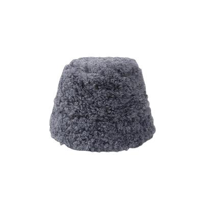 China New Custom Plush Fuzzy Bucket Hat Fluffy Furry Image Logo Design Women Winter Fisherman for sale