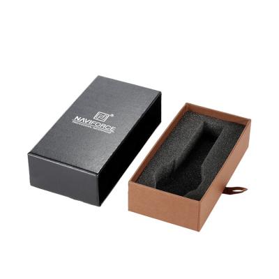 China Handmade Custom Logo Printed Paper Cardboard Rigid Watch Packaging Gift Box for sale