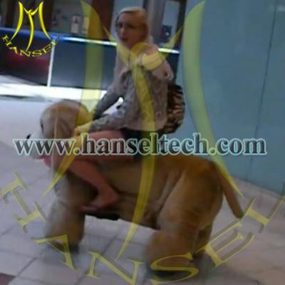 China Hansel walking on ground fur real pony for kids electric animal ride with CE approved for sale