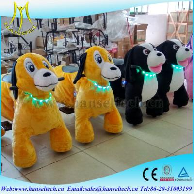 China Hansel battery coin operation amusement park outdoor playground moving family party mechanical dog ride in mall for sale