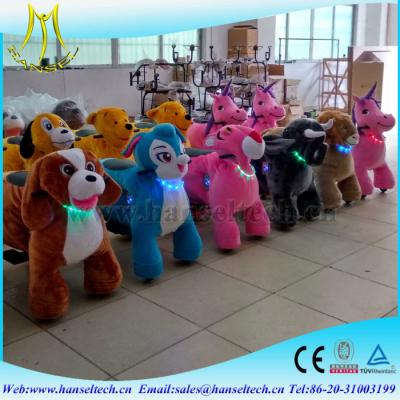 China Hansel battery coin operated game machinde for children animals walking toys  family events zoo animal set toy for sale