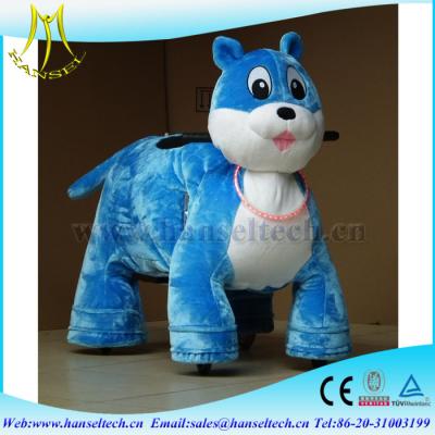 China Hansel children indoor amusement park playground equipment rocking funfair fiberglass rides kids animal scooter rides for sale